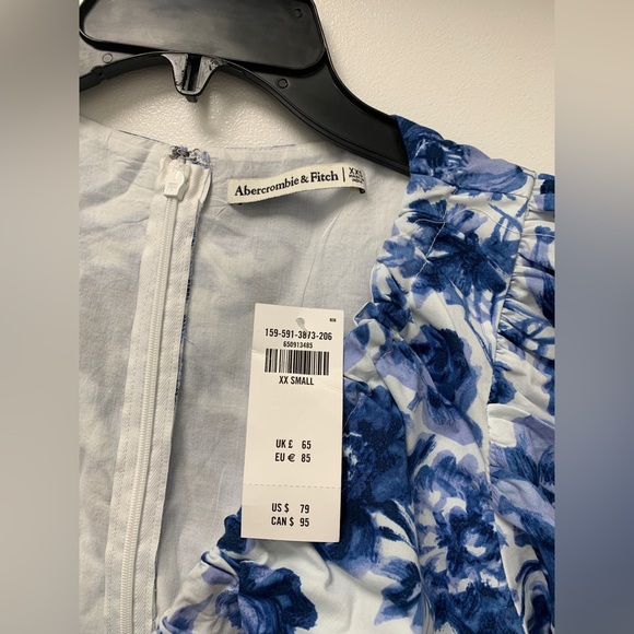 NWT Abercrombie floral poplin mini dress size XXS - Picture 4 of 4